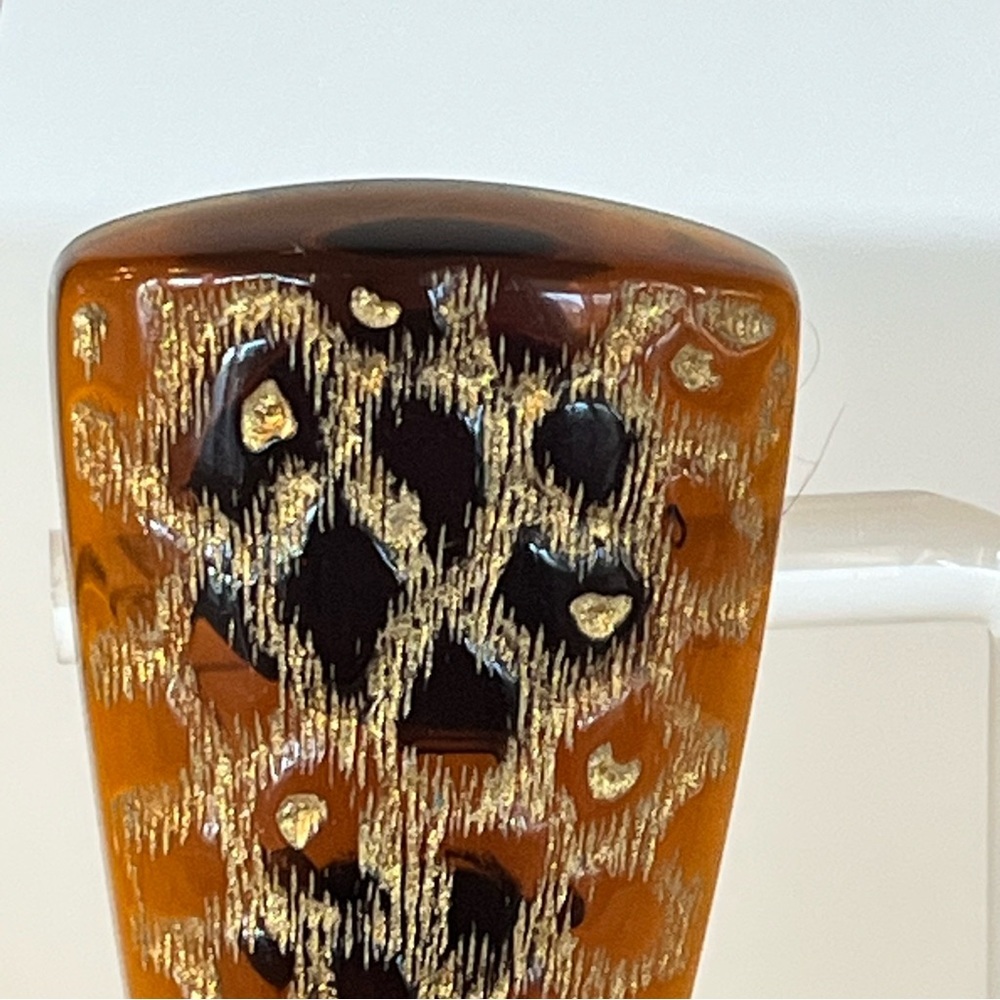 Vintage Abra Leopard Print Acrylic Clip On Earrings - Picture 5 of 9